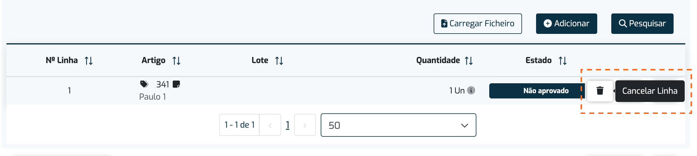 When a shipping order is "Not Approved"