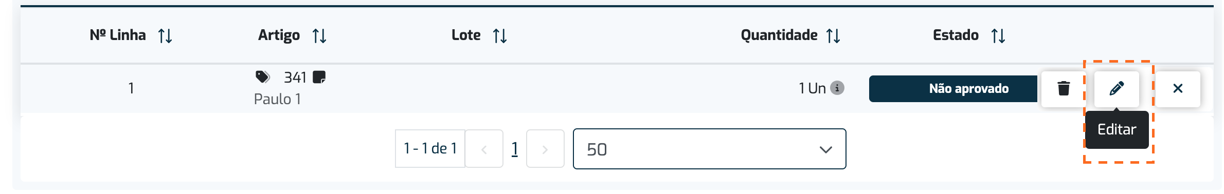 When a shipping order is "Not Approved"