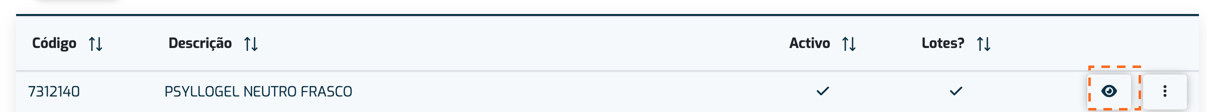 Como consultar o stock de um artigo/lote?